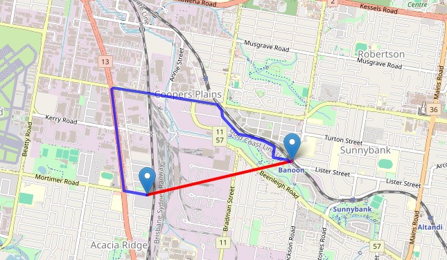 Banoon Map Self Storage Near Banoon 4109